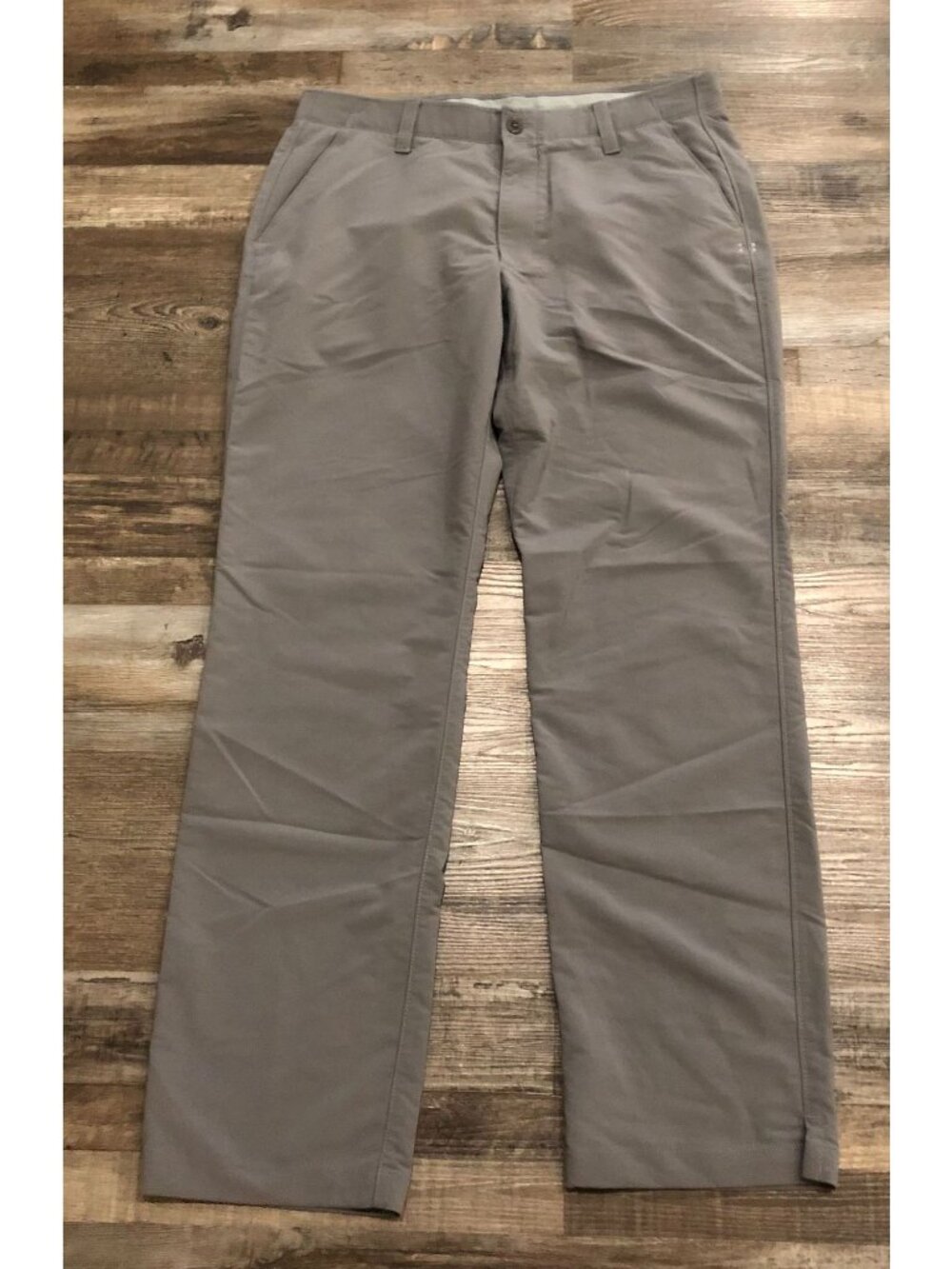 Under Armour Golf Mens 36x32 Gray Flat Front Casual Chino Pants